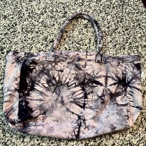Victoria Secret PINK X-Large Weekender Tote Marble Tie-Dye Canvas (feel) Tote
